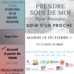 Ateliers "prendre soin de moi" - Journée Nationale des Aidants